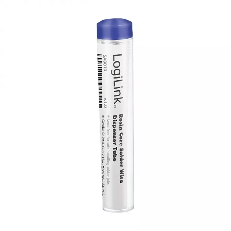 LogiLink filo per saldatura, senza piombo, Sn99.3Cu0.7, 1 mm, 12,5 g scatola dosatrice