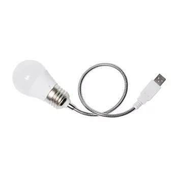 Logilink UA0220 luce LED da scrivania USB con collo flessibile, luce bianca, nero