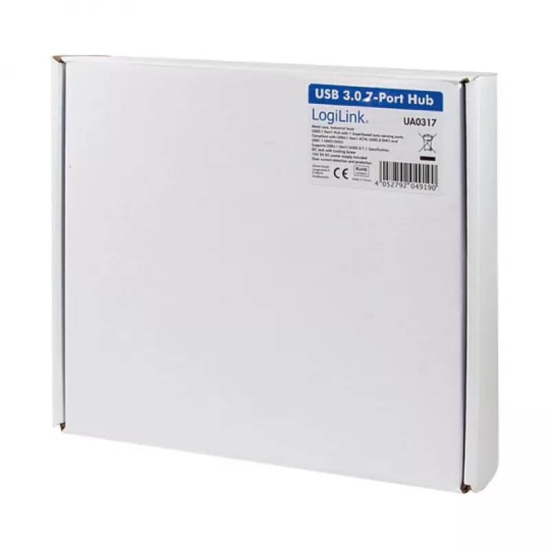 LOGILINK UA0317 Hub USB 3.0, 7 porte, case in metallo, qualità industriale