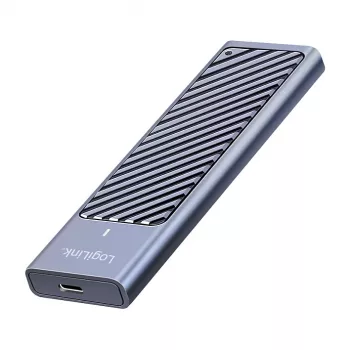 LogiLink UA0435 case per SSD USB 3.2 Gen 2x2, M.2 NVMe/SATA, USB-C, 20 Gbps, grigio
