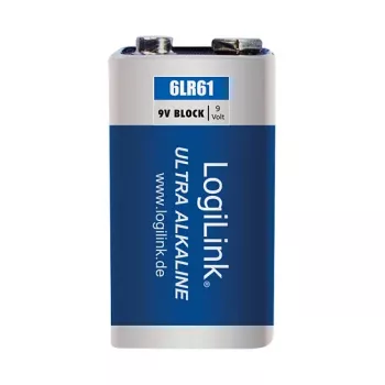 LogiLink Ultra Power Batteria alcalina 9V, confezione da 1 in blister