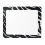 LogiLink tappetino mouse ultra piatto con cornice portafoto integrata, design zebra, base in gomma antiscivolo, 2 mm, foto 10 x 15 cm, bianco/nero