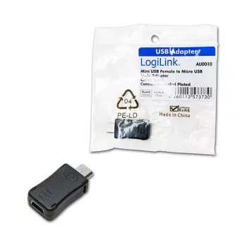 LogiLink adattatore USB 2.0 Micro USB Type-B femmina su USB Type-A maschio