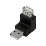 LogiLink adattatore angolare USB 2.0 270° A/M su A/F, 480 Mbps, nero
