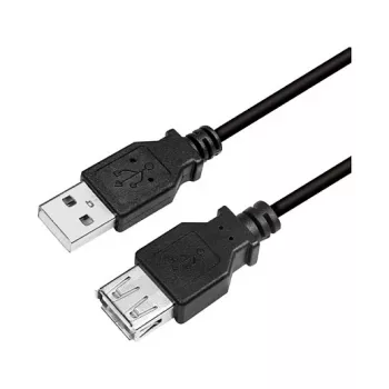 LogiLink CU0011B Prolunga USB 2.0, connettore maschio USB-A a connettore femmina USB-A, nero, 3 m