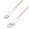 Cavo LogiLink CU0324 USB 2.0 Type-C, A/M su C/M, 480 Mbps, 60W, nylon, rosa, 1 m
