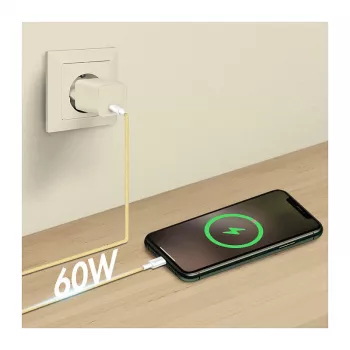LogiLink Cavo USB 2.0 Type-C, C/M a C/M, 480 Mbps, 60W, nylon, giallo, 0,5 m