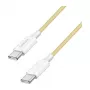LogiLink Cavo USB 2.0 Type-C, C/M a C/M, 480 Mbps, 60W, nylon, giallo, 0,5 m