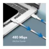 Cavo LogiLink USB 2.0 Type-C a Type-C, 1 m, 60W Power Delivery, nylon intrecciato, rosa