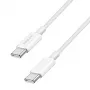 LogiLink CU0340 cavo USB 2.0 da USB-C a USB-C, nylon, 60W, Bianco, 0,5 m