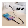 Logilink Caricabatterie USB-A/C 65 W GaN, 1x USB-A (QC), 1x USB-C (PD), bianco