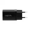 Logilink Kit di ricarica USB-A/C, 15 W, 1x USB-A, 1x USB-C, nero