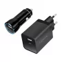 Logilink Kit di ricarica USB-A/C, 15 W, 1x USB-A, 1x USB-C, nero
