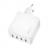 Logilink caricabatterie USB-A, 24 W, 4 porte, 4x USB-A, bianco