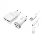 Logilink set caricabatterie USB-A, 10,5 W / 10 W, 2 porte, 2x USB-A, bianco