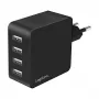 LogiLink caricabatterie da parete USB-A, 24W, 4 porte, 4x USB-A, nero