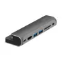LOGILINK docking station USB-C, 7 porte, USB 3.2 Gen1, 100W PD, 4K HDMI, per iPad, alluminio (UA0385)