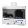 Logilink caricabatterie da auto USB, 2+2 porte, 24 W, nero