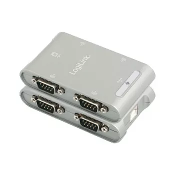 Logilink Adattatore da USB 2.0 a seriale a 4 porte, RS-232 (AU0032)