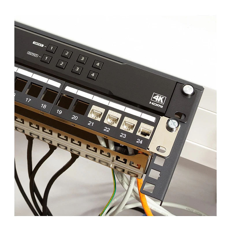 Logilink WB0011 Rack 19 pollici 1U per montaggio sottotavolo o a parete, nero