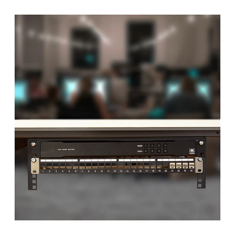 Logilink WB0011 Rack 19 pollici 1U per montaggio sottotavolo o a parete, nero