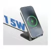 Logilink supporto di ricarica rapida wireless 15 W, doppia bobina, nero