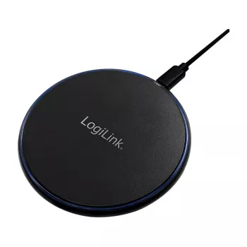 LogiLink caricatore da tavolo wireless rapido 10 W pad di ricarica Qi nero