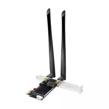 LogiLink WL0248 scheda PCI-Express Wi-Fi 6E AX5400 tri-band con Bluetooth 5.2, 2,4/5/6 GHz, 2 antenne rimovibili da 5 dBi, Intel AX210, WPA3, Windows 10/11 e Linux
