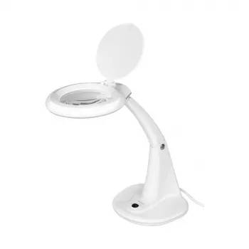 Lente d'ingrandimento LED LOGILINK WZ0059 con supporto da tavolo, 3 diottrie (1,75x), 40 LED SMD, 6,5 W, bianco luce diurna, nero