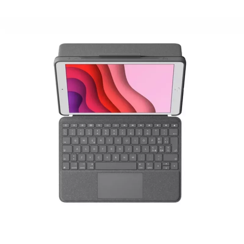 Logitech Combo Touch - Custodia con tastiera e folio - con trackpad - retroilluminata - Apple Smart Connector - QWERTY - Italiano - grafite - per Apple iPad 10,2 pollici (7ª generazione, 8ª generazione, 9ª generazione)