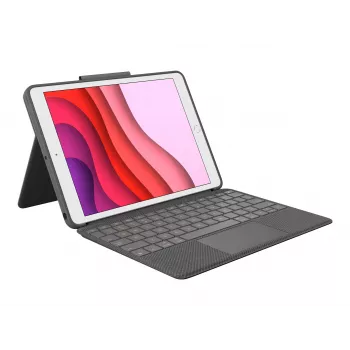 Logitech Combo Touch tastiera e custodia folio con trackpad per Apple iPad 10,2 pollici (7ª, 8ª, 9ª generazione) - grafite - layout UK