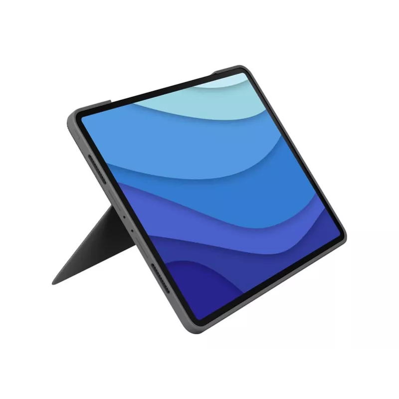 Logitech Combo Touch custodia con tastiera e trackpad per iPad Pro 12.9 (5ª gen.), layout Pan Nordic, Oxford Gray