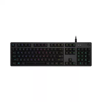 Logitech G512 tastiera da gaming meccanica - GX Brown tattile, LIGHTSYNC RGB, USB pass-through, alluminio aeronautico, formato completo