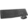 Logitech MK235 Set tastiera e mouse wireless, 2,4 GHz RF, layout QWERTZ, nero, ricevitore USB – 920-008031