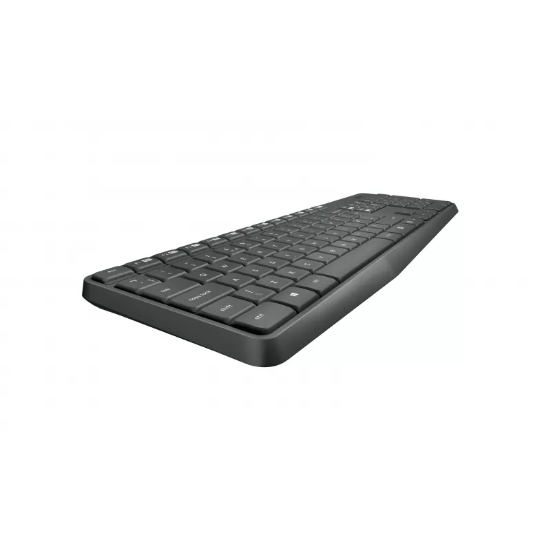 Logitech MK235 Set tastiera e mouse wireless, 2,4 GHz RF, layout QWERTZ, nero, ricevitore USB – 920-008031