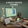 Logitech Pebble 2 Combo Tonal Graphite Set tastiera e mouse wireless, layout francese AZERTY, Bluetooth e ricevitore USB Logi Bolt, clic silenziosi, multi-device, plastica riciclata