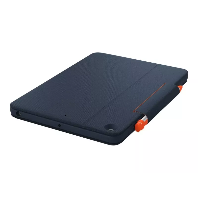 Logitech Rugged Combo 3 Touch for Education - tastiera e custodia folio - con trackpad - Apple Smart Connector - AZERTY - francese - Classic Blue - per istituti scolastici - per iPad Apple 10,2