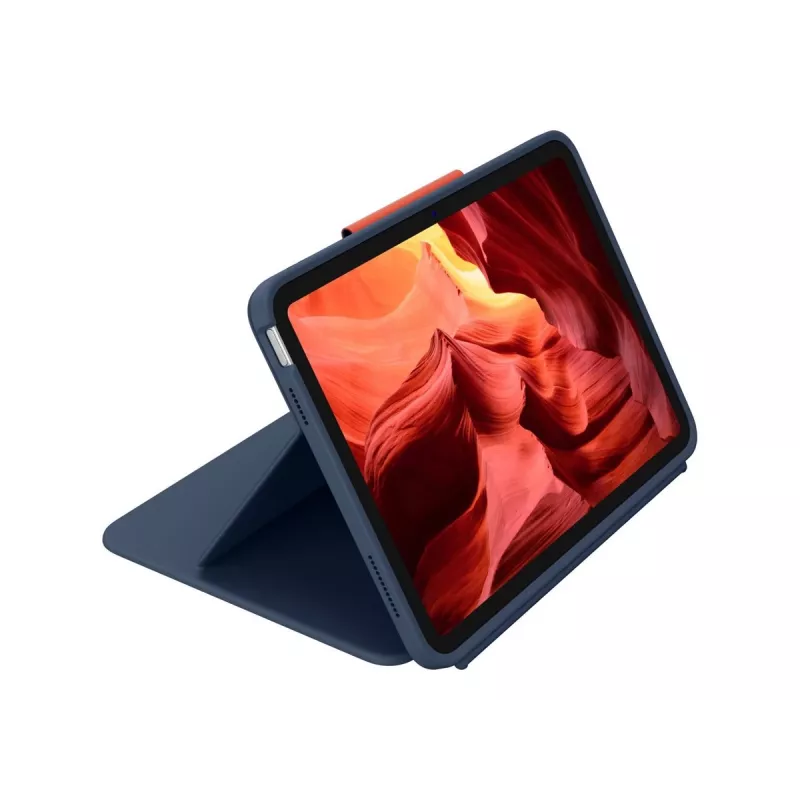 Logitech Rugged Combo 4 Custodia con tastiera e trackpad per iPad 10ª generazione, Apple Smart Connector, Classic Blue
