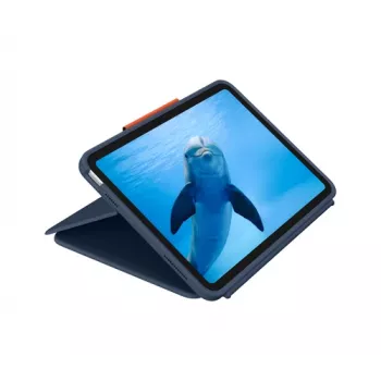 Logitech Rugged Combo 4 Touch custodia con tastiera e trackpad per Apple iPad 10ª generazione - Classic Blue - Pan Nordic QWERTY