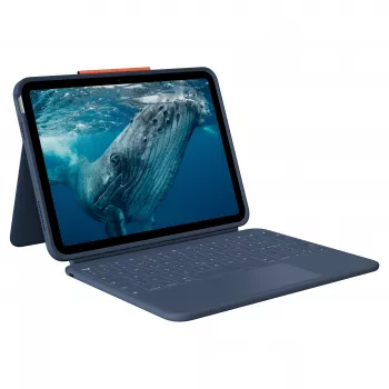 Logitech Rugged Combo 4c Touch Classic Blue (CH) custodia con tastiera e trackpad per iPad 7/8/9