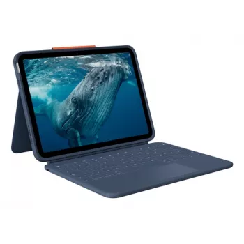 Logitech Rugged Combo 4c Touch Classic Blue custodia con tastiera per iPad con trackpad
