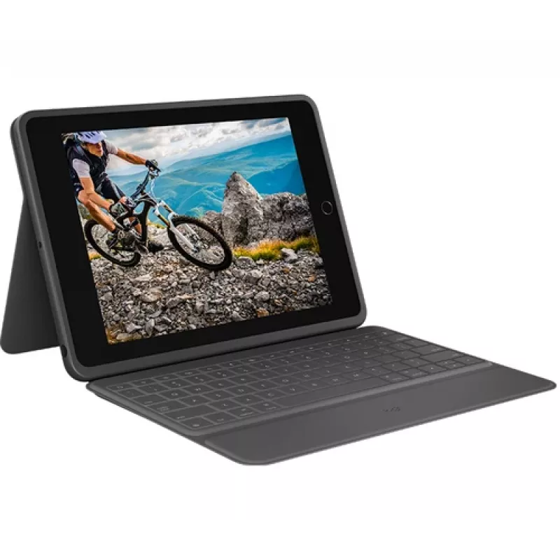 Logitech Rugged Folio Graphite Custodia con tastiera per iPad 7/8/9