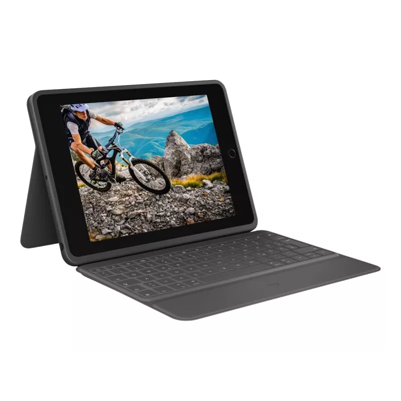 Logitech Rugged Folio Graphite Custodia con tastiera per iPad 7/8/9
