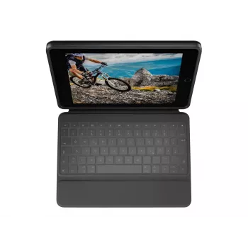 Logitech Rugged Folio tastiera e custodia folio con Apple Smart Connector - layout AZERTY francese - grafite - per iPad Apple 10,9