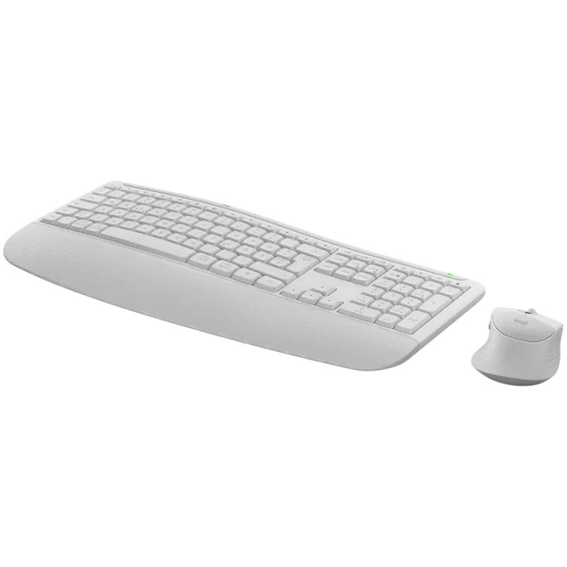 Logitech Signature Comfort Plus MK880 combo wireless - Off-White - US International - Bluetooth - Logi Bolt