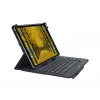 Logitech Tastiera universale e custodia folio per tablet 9-10 pollici, Bluetooth 3.0, layout QWERTZ svizzero tedesco, Graphite