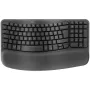 Logitech Wave Keys and Lift Combo – set ergonomico wireless tastiera e mouse verticale, Graphite