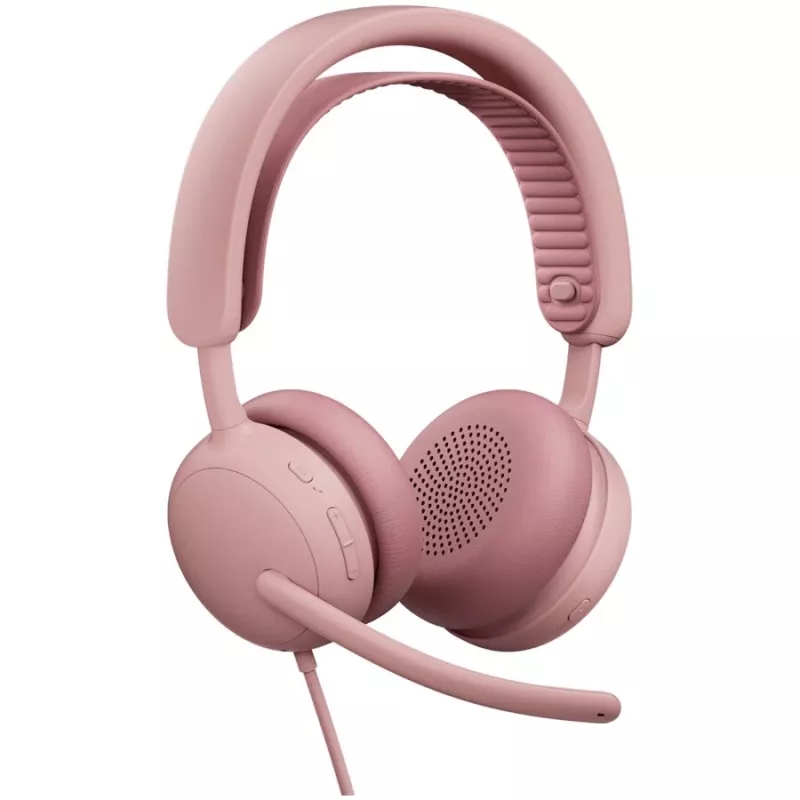 Logitech Zone Wired 2 Cuffie con microfono, rosa