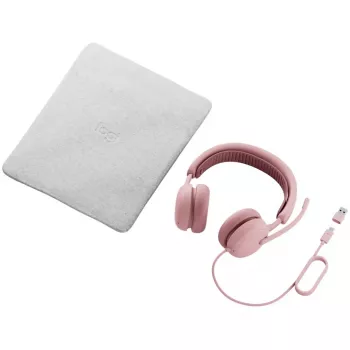 Logitech Zone Wired 2 headset, rosa