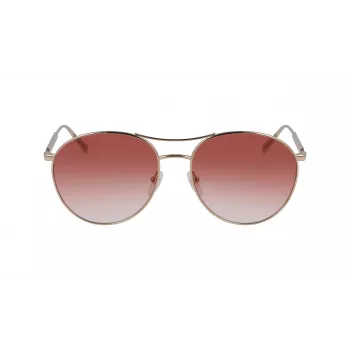 Longchamp LO133S-59770 occhiali da sole donna Butterfly, montatura havana, lenti marroni sfumate, 59 mm